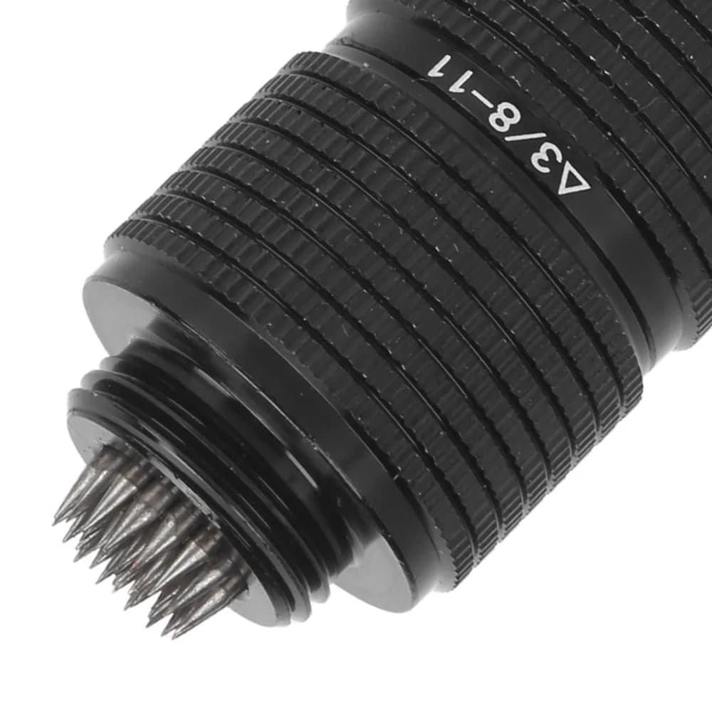 Strumento di Riparazione per Stecche da Biliardo in Lega di Alluminio, Punta 3/8-11 Denti, Nero, Funzione 4 in 1 per Denti 3/8-11