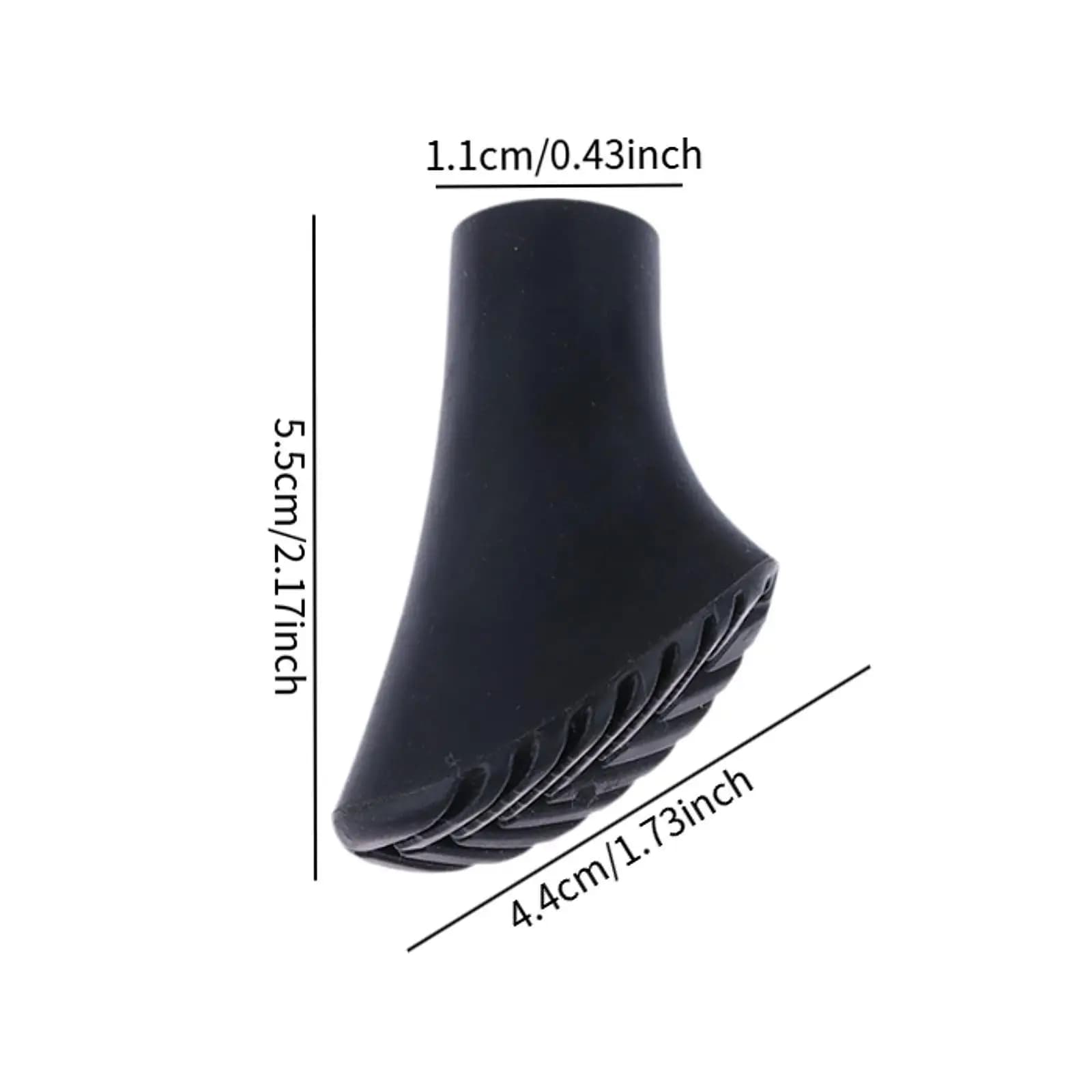 Non-slip rubber tips for PVC hiking sticks, spare accessories for 11 mm tip