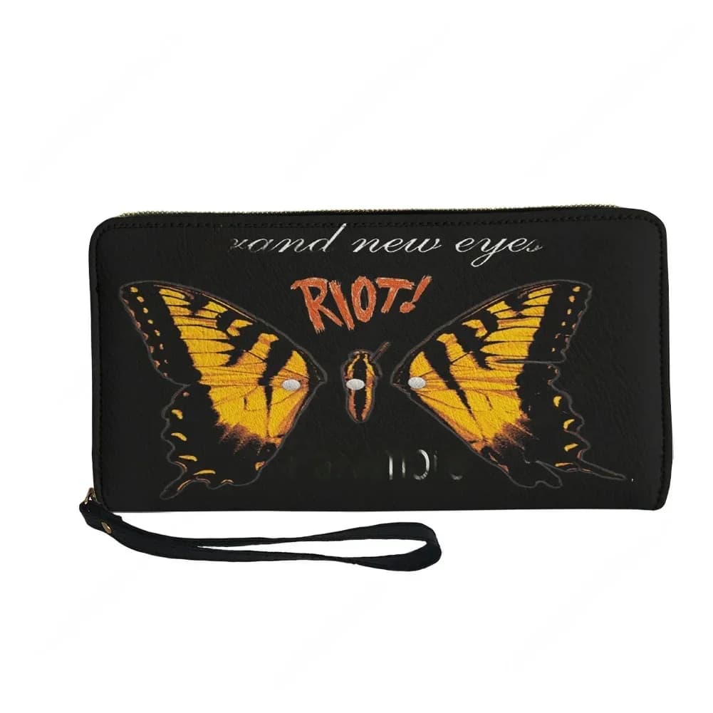 Paramore Rock Band Custom Wallet Purse Mens Womens Teenagers Zipper Long Wallets Double Print Portable Wallet Gift Bag