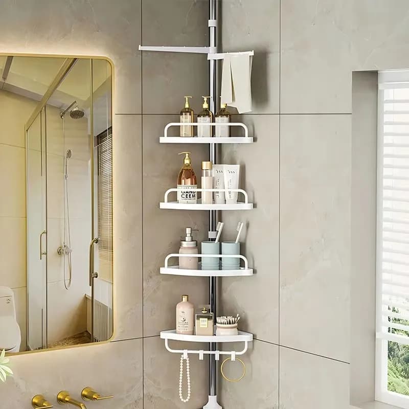Corner shower holders - shower organizer, waterproof ground corner shower towel, suitable for bedrooms