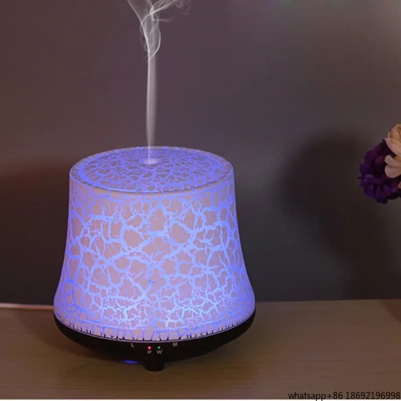 Diffusore di Oli Essenziali per la Casa, Macchina Automatica per Aromaterapia Effetto Legno, Lampada Umidificatore per Aromaterapia