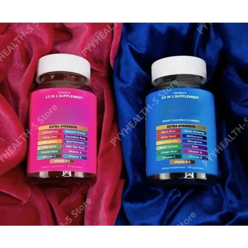 Gommose Multivitaminiche da Donna Top & Peach Support Combo Pack Integratore in Gommose alle Erbe e Vitamine Gusto Frutti di Bosco Confezione da 2 (120 Gommose)