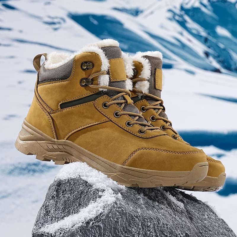 Men's Shoes Padded Cotton Sneaker casual Trekking boots high moccasins for sports and leisure Anti-slip wear resistant All-match New