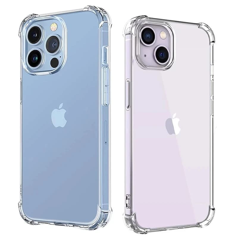 Transparent shockproof phone case for iPhone 15 14 11 13 12 Pro Max 7 8 Plus XR XS Silicone Soft Protector Transparent accessories