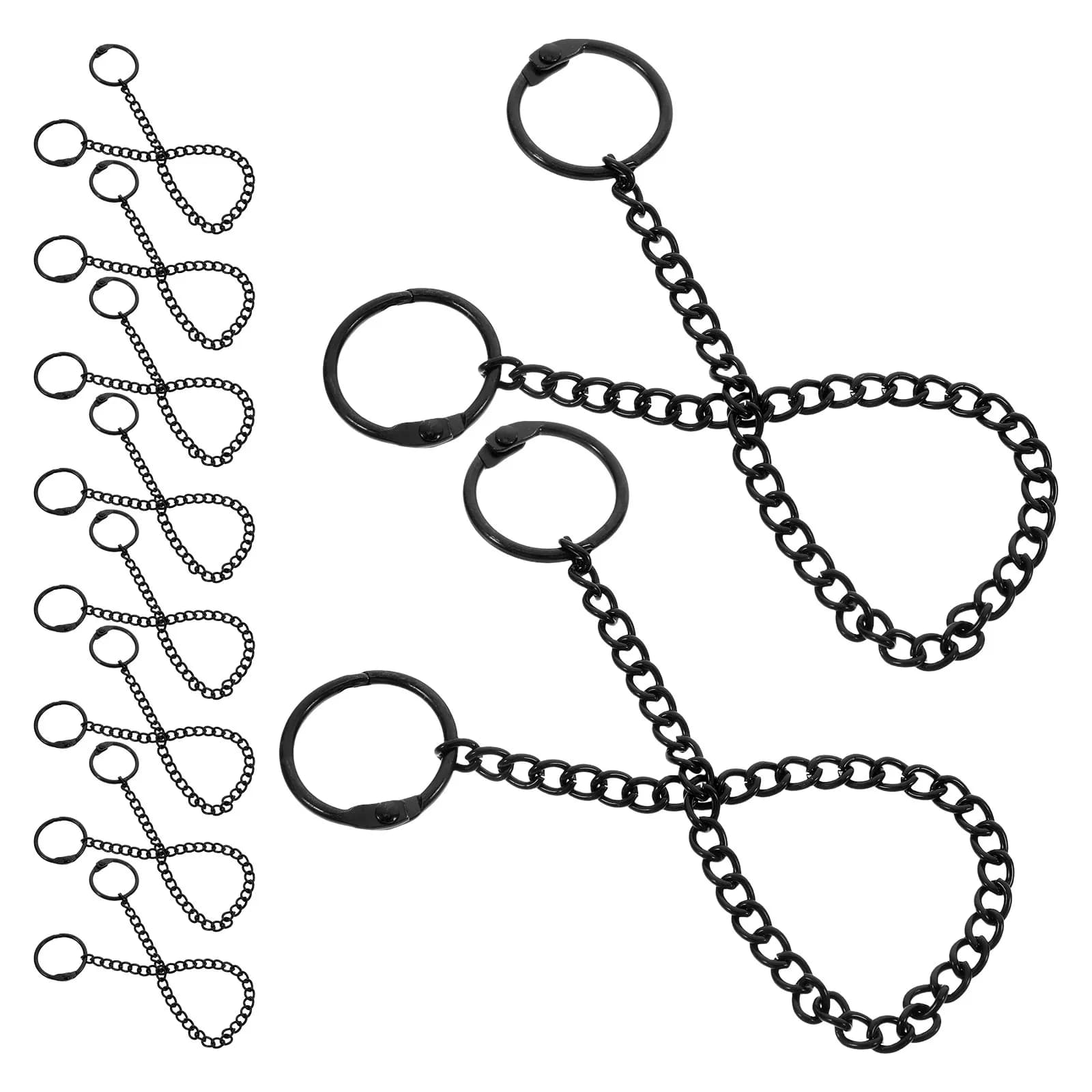 Catena in metallo resistente da 10 pezzi, catena a maglie lunghe in acciaio inossidabile antiruggine per opere d'arte, cornici, lavagne, insegne, interni