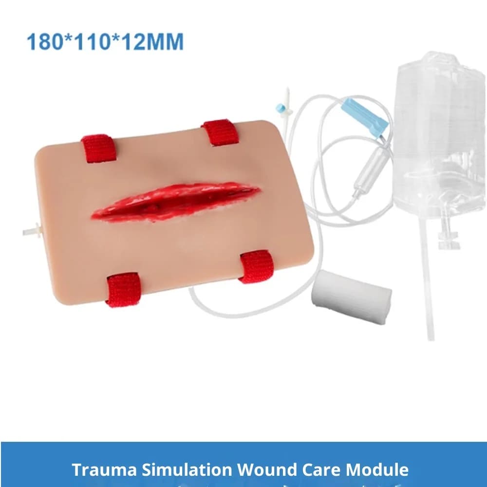Kit di simulazione delle ferite traumi Modello indossabile per lesioni sanguinanti per la pratica della benda di sutura dell'emostasi di primo soccorso