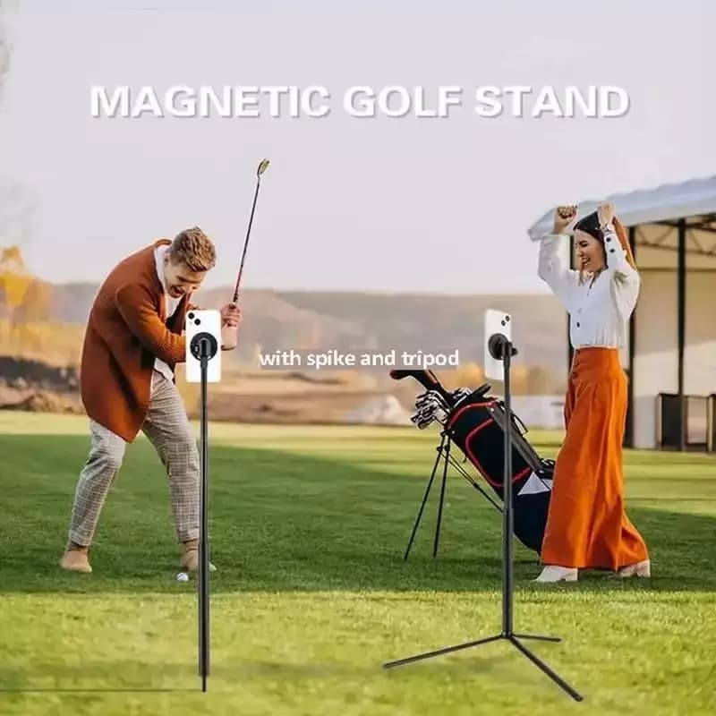 Treppiede per selfie da golf con supporto magnetico per telefono, per registrazione video sul campo e fotografia sportiva all'aperto