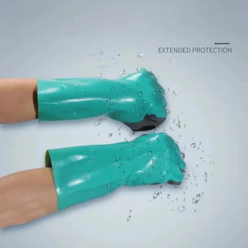 Guanti da lavoro di sicurezza resistenti e riutilizzabili, resistenti agli acidi, resistenti all'usura, antiscivolo e antitaglio, guanti in gomma per la pulizia
