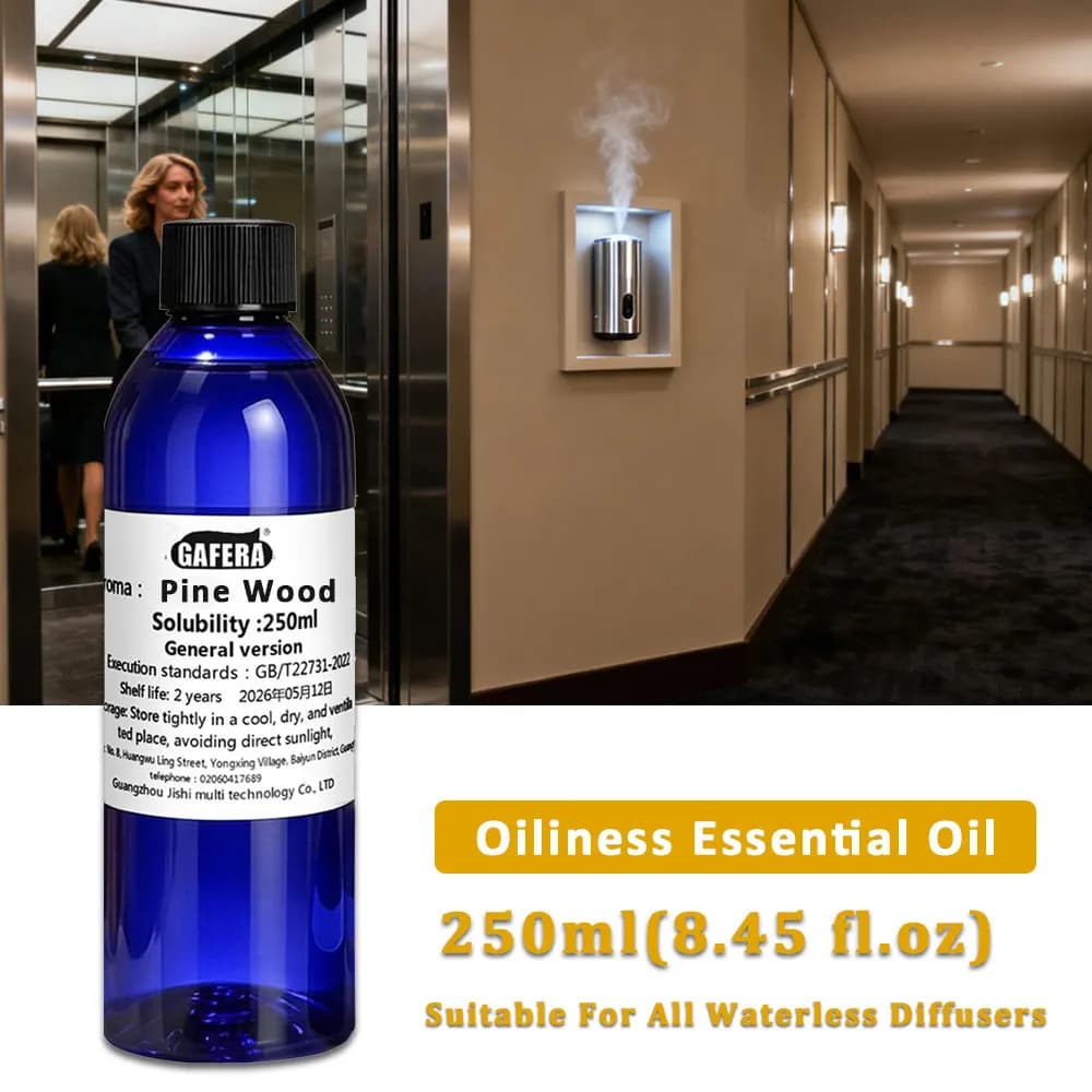 GAFERA 250ml (8.45 fl.oz) Pine Wood Marriott Hotel Essential Oils, For All Waterless Diffuser, Aroma Machine Replenishes Essence