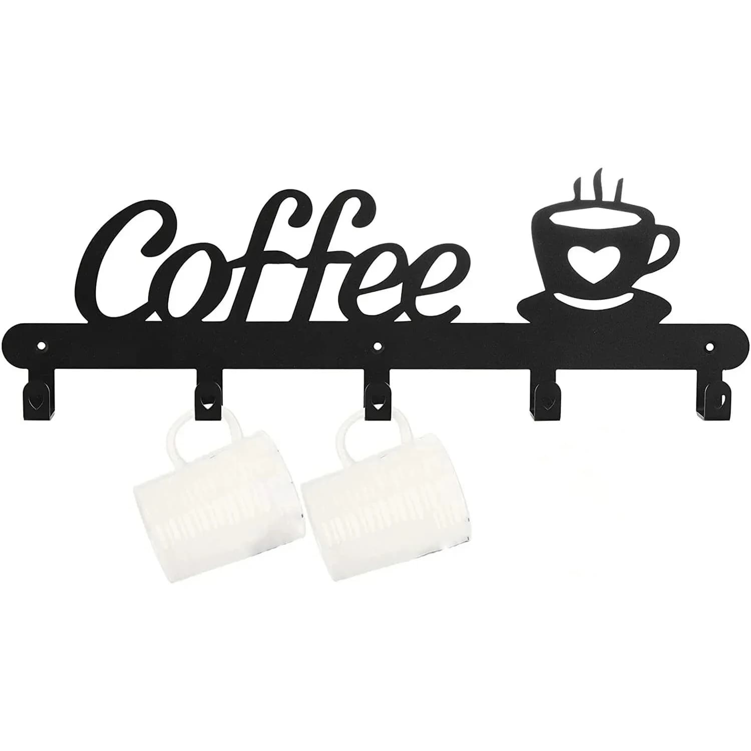 Coffee Mug Holder Wall Mounted, Metal Coffee Mug Rack for Wall, Coffee Cup Rack wall hooks，coat hooks，coat hanger