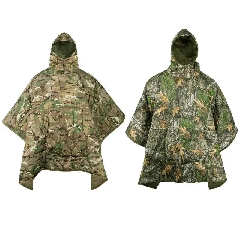 Winter Exterior Camping Pelo Bag, Wearable Cover, Soft Mantella, Open Sports Poncho