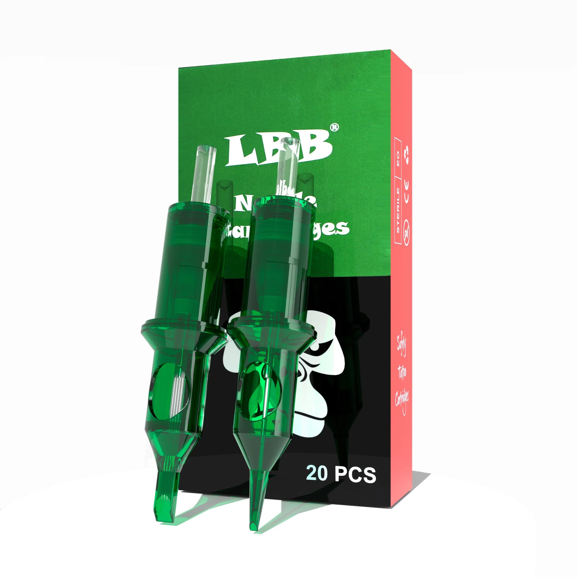 LBB Cartuccia per tatuaggio Aghi Round Liner RL Monouso Semi-Permanente Trucco Sopracciglio Penna per tatuaggio Fornitura di macchine 20 pezzi per l'arte