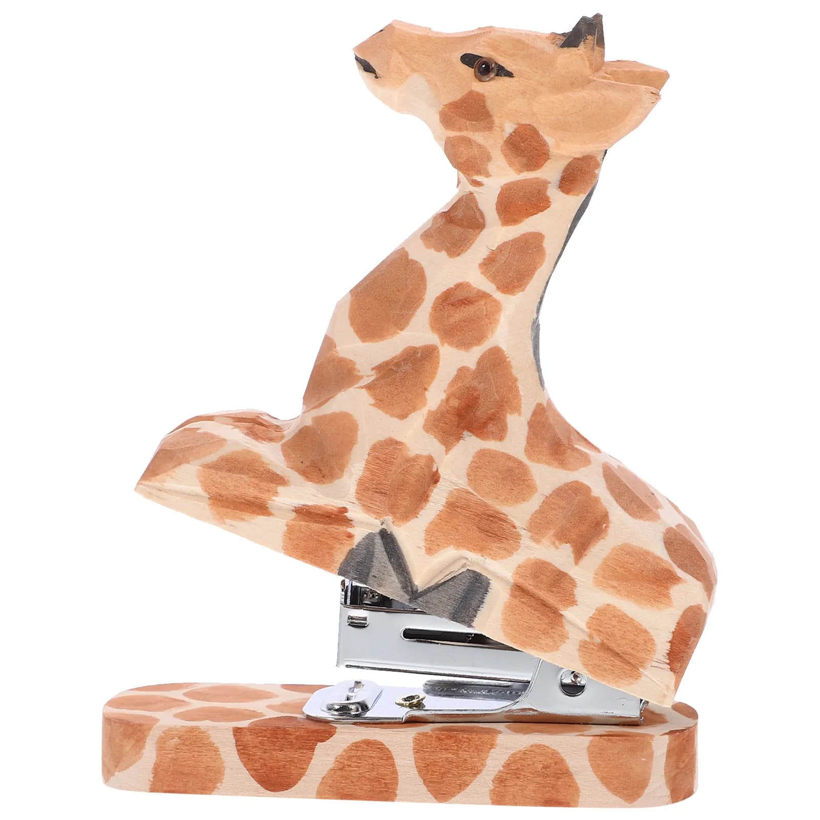 Cucitrice per Carta a Forma di Animale, Piccola, in Legno, Riutilizzabile, Strumento per Cucitura da Ufficio, Decorazione Carina a Forma di Animale, Accessori da Scrivania