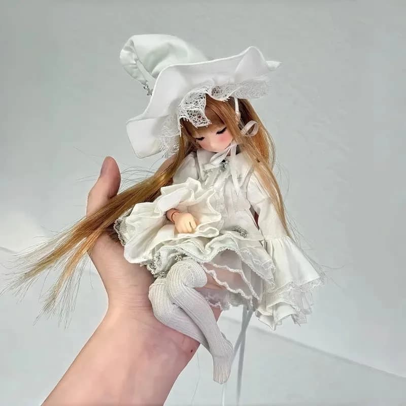 Little Witch Hat Outfit Clothes Model for 1/4 1/6 BJD Blythe Ob22 Ob24 Azone Mitian Blank Body Action Figure Decor Accessories