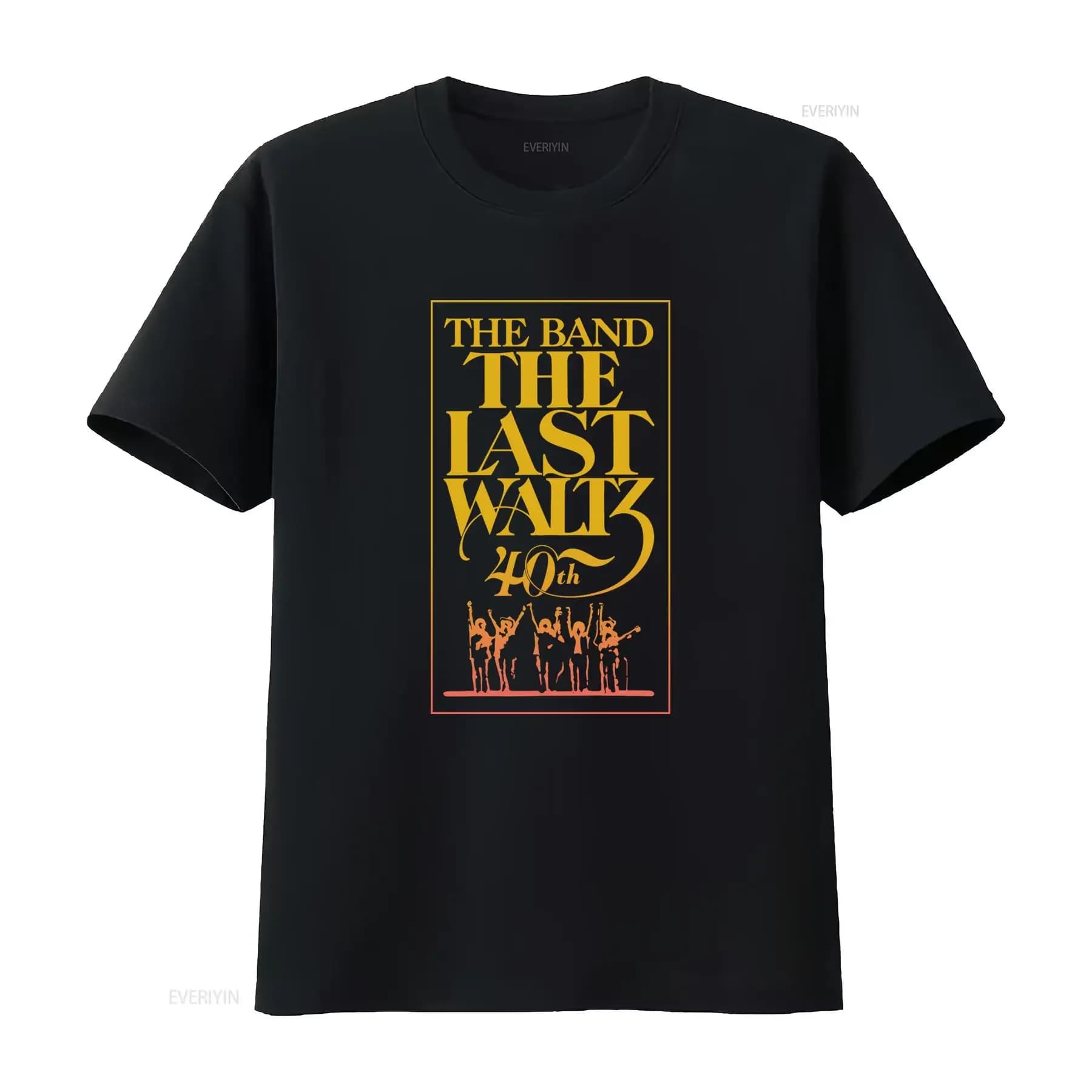 The Band Last Waltz 40th Anniversary T Shirt Rock Concert Tribute vintage Washed homme Comfortable Top For Everyday Wear