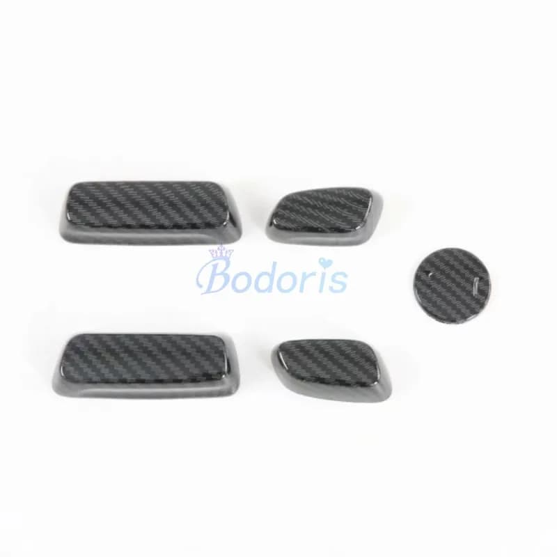 Interior Seat Adjust Switch Button Cover For Toyota Sienna 2015 2016-2018 Carbon Fiber Color Stickers Car Styling Accessories
