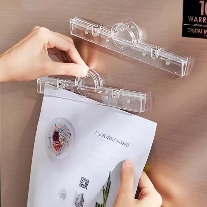 1 pz clip trasparente cartella di cancelleria cartella di carta lavagna libro clip file A4 lavagna bianca clip magnetica non facile da cadere