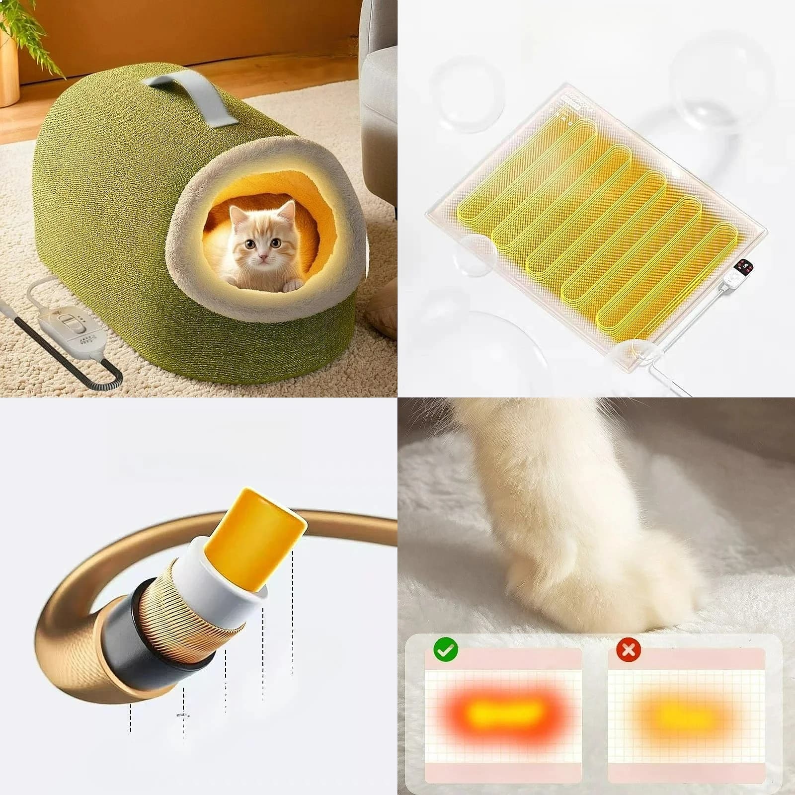 Heating Cat House Cat Nest Electric Blanket Winter Warmth Closed Temperature Control Safety Pet Sleeping Supplies