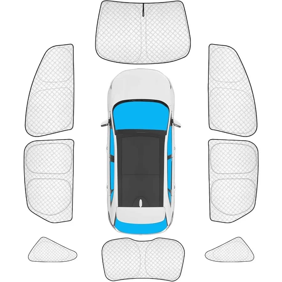 8 pz Addensare Finestra Completa Parasole per Bordo Accessori 20152024 Custom Fit Privacy Finestra di Automobile Coperture Parasole per Parabrezza