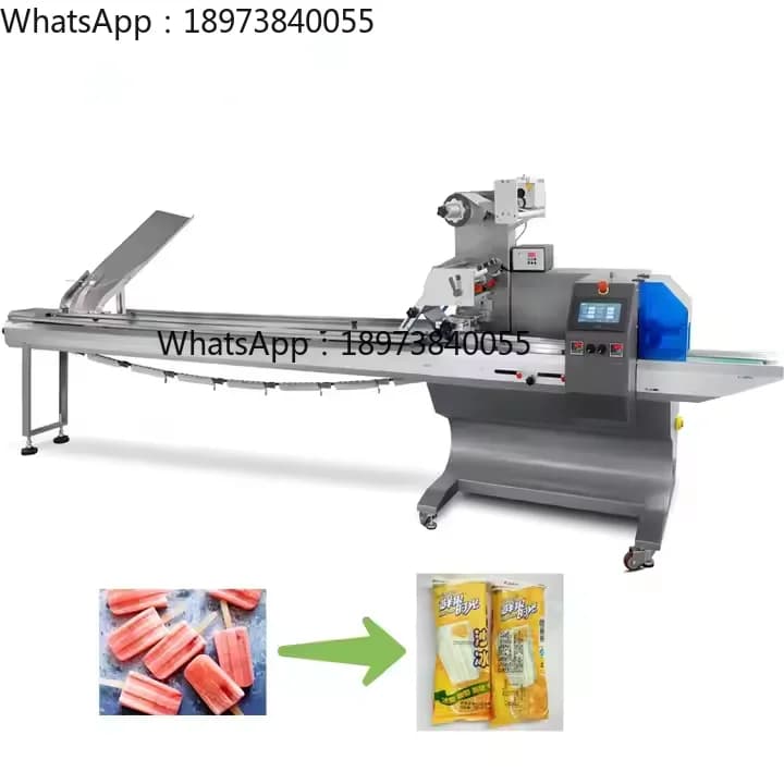 Macchina confezionatrice per cuscini con barre di cioccolato e barre di granola proteiche per bobine di film superiore per confezioni di flusso