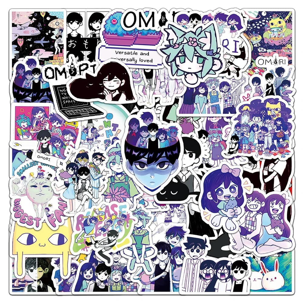 10/30/50 Pezzi Adesivi Anime Omori, Decalcomanie Graffiti per Moto, Laptop, Custodie per Telefono, Skateboard, Bici, Auto, Adesivi Impermeabili, Giocattoli