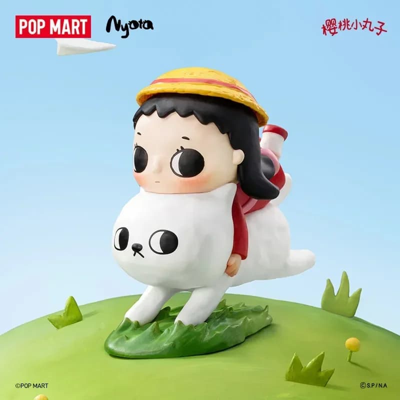 POPMART Nyota Chibi Maruko Chan Series Blind Box Original Toys Guess Bag Mystery Box Doll Cute Anime Figure Ornament Gift