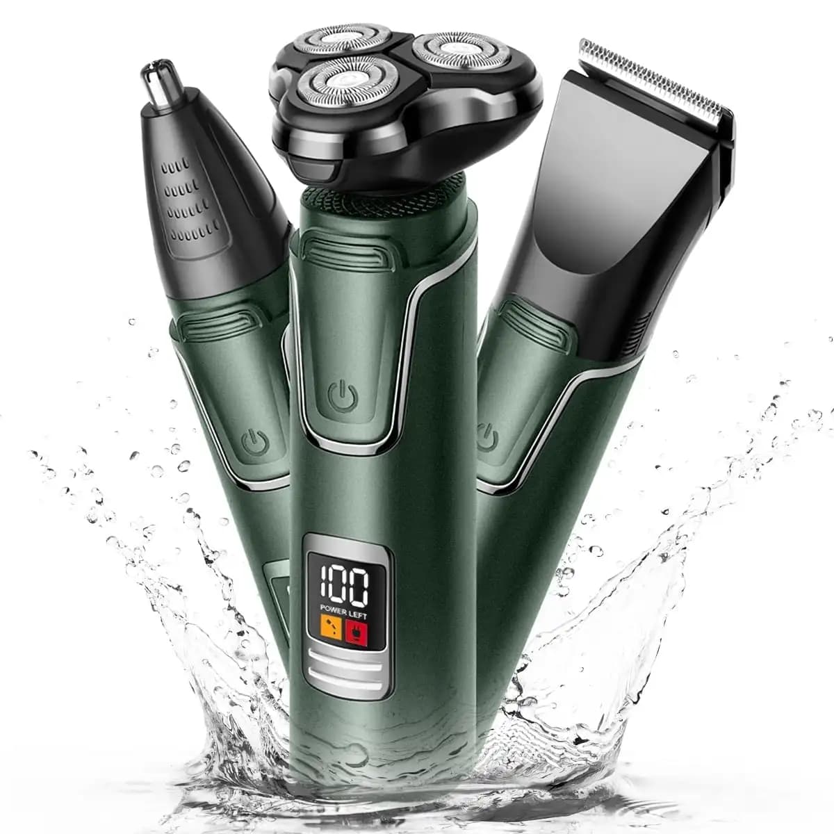 Rasoio elettrico 3 IN 1 per uomo Rasoi elettrici ricaricabili con peli del naso Barba Trimmer Kit per toelettatura Macchina da barba