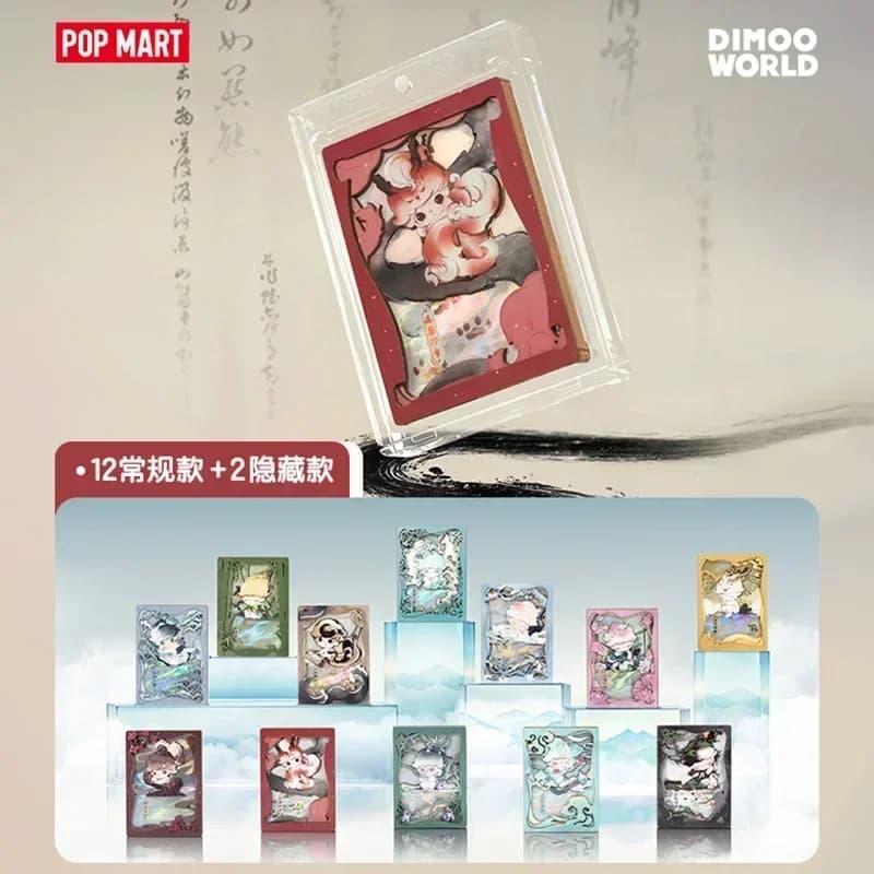 POP MART DIMOO STORIES IN THE CUP Series - Carte da Collezione Artistiche, Blind Box, Giocattolo, Statuetta Anime, Decorazione da Scrivania, Scatola a Sorpresa Misteriosa