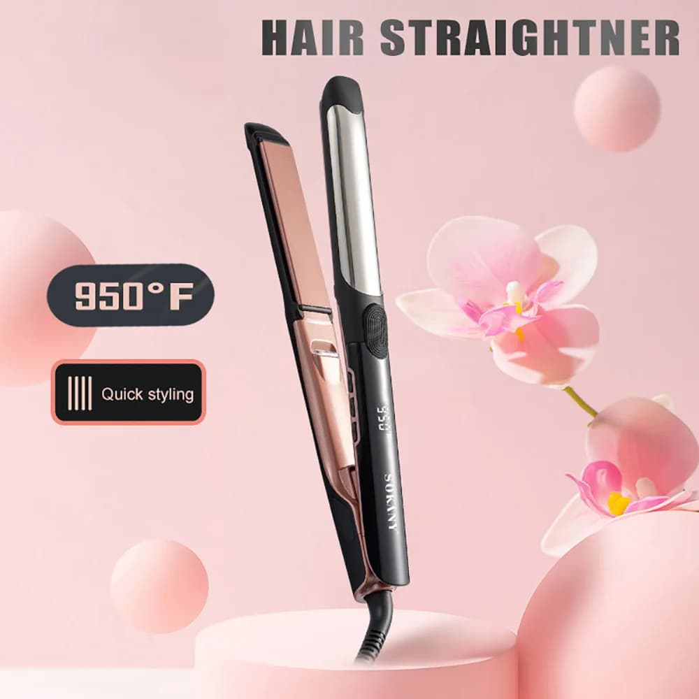Piastra per capelli Piastra per lisciare e arricciacapelli professionale Styler per capelli con controllo digitale della temperatura per salone, casa e viaggi
