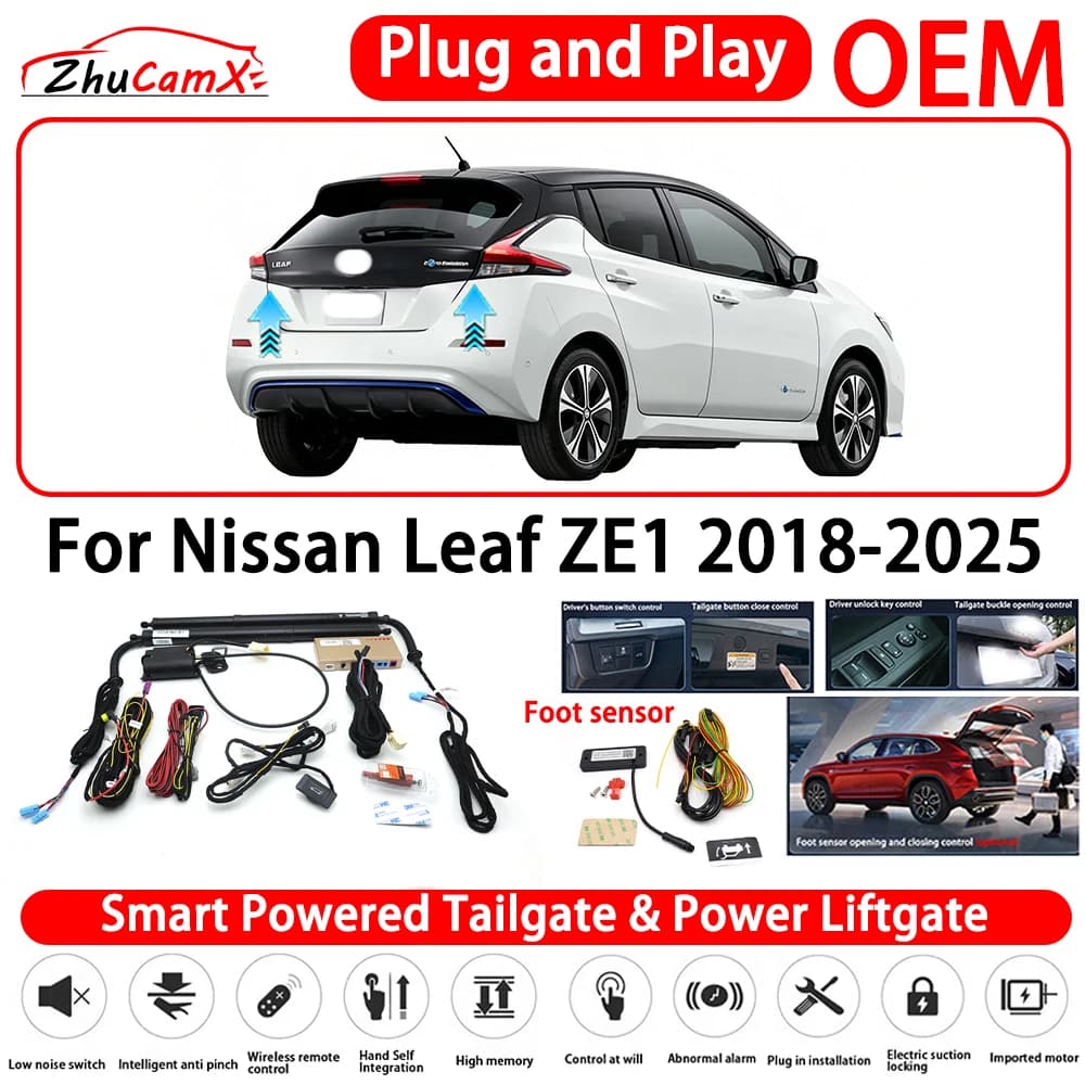 for Nissan Leaf ZE1 2018-2025 Smart Powered Tailgate Power Liftgate Automatic Rear Trunk Tailgate Actuator System Plug and Play