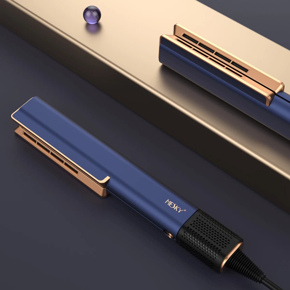 Piastra per Capelli Professionale Ionica 2 in 1, Lisciante ad Aria per Capelli Bagnati e Asciutti