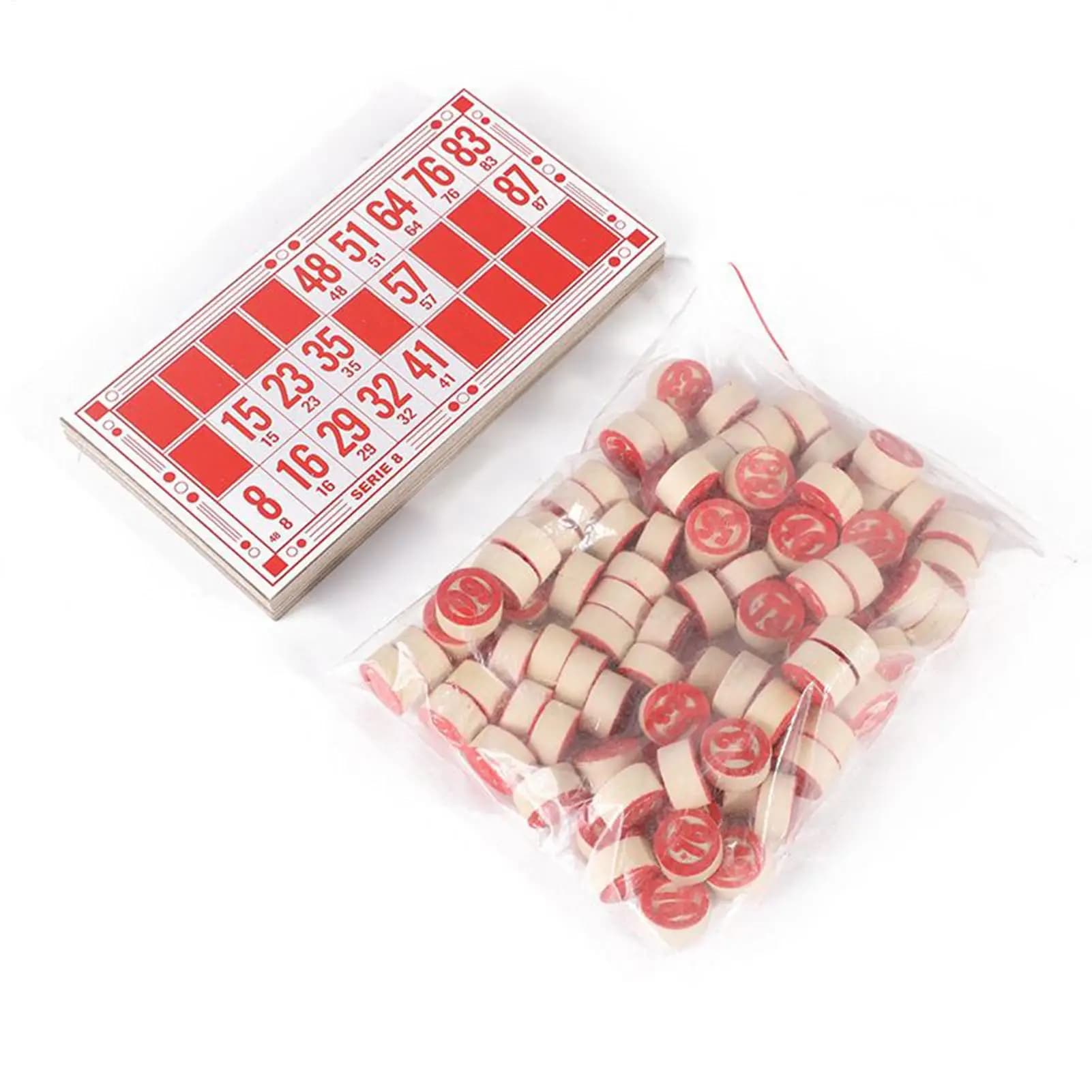 Set da bingo Giocattoli interattivi in legno vintage Gioco di scacchi con grandi carte di stampa per bambini Famiglia Amici Gruppo Gioca a festa notturna a casa