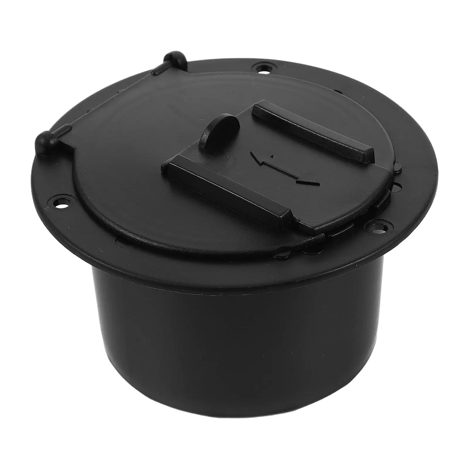 1 set di contenitori rotondi neri per cavi elettrici, scatole porta cavi impermeabili per gestione cavi RV, yacht, roulotte