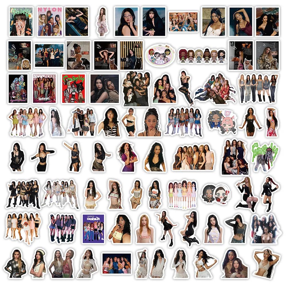 78Pcs/Set Kpop Idol KATSEYE New Decoration Scrapbook Phone Laptop Sticker MANON SOPHIA DANIELA LARA MEGAN YOONCHAE Sticker