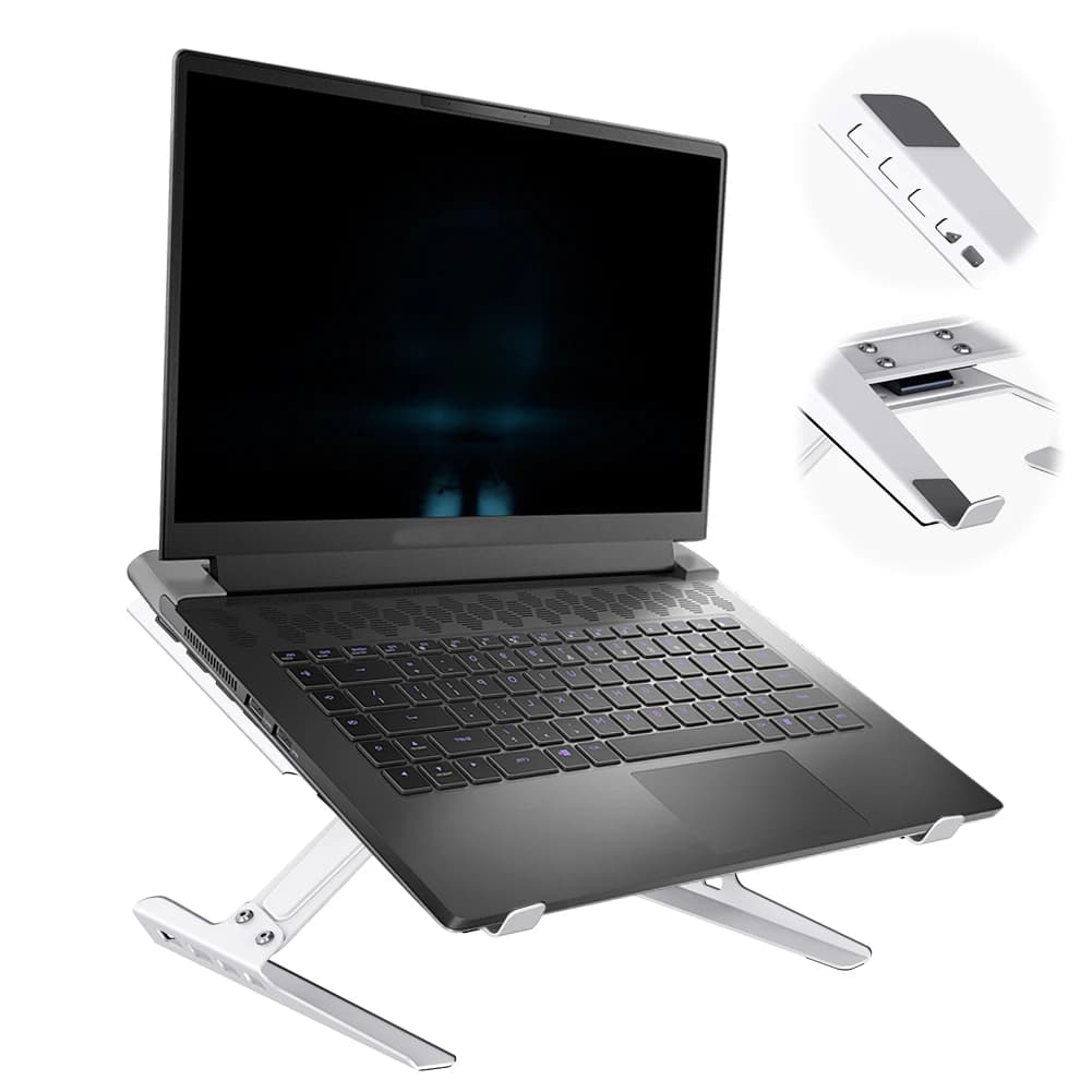 Supporto per tablet per computer, supporto portatile regolabile per notebook, in acciaio al carbonio, per laptop MacBook HP Dell Lenovo da 12-18 pollici