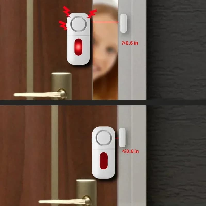 Sensore per porte e finestre Antifurto wireless 130bp Allarme domestico magnetico Sistema più lungo Ingresso Sicurezza antifurto Dispositivo batteria Sicurezza 1 pz