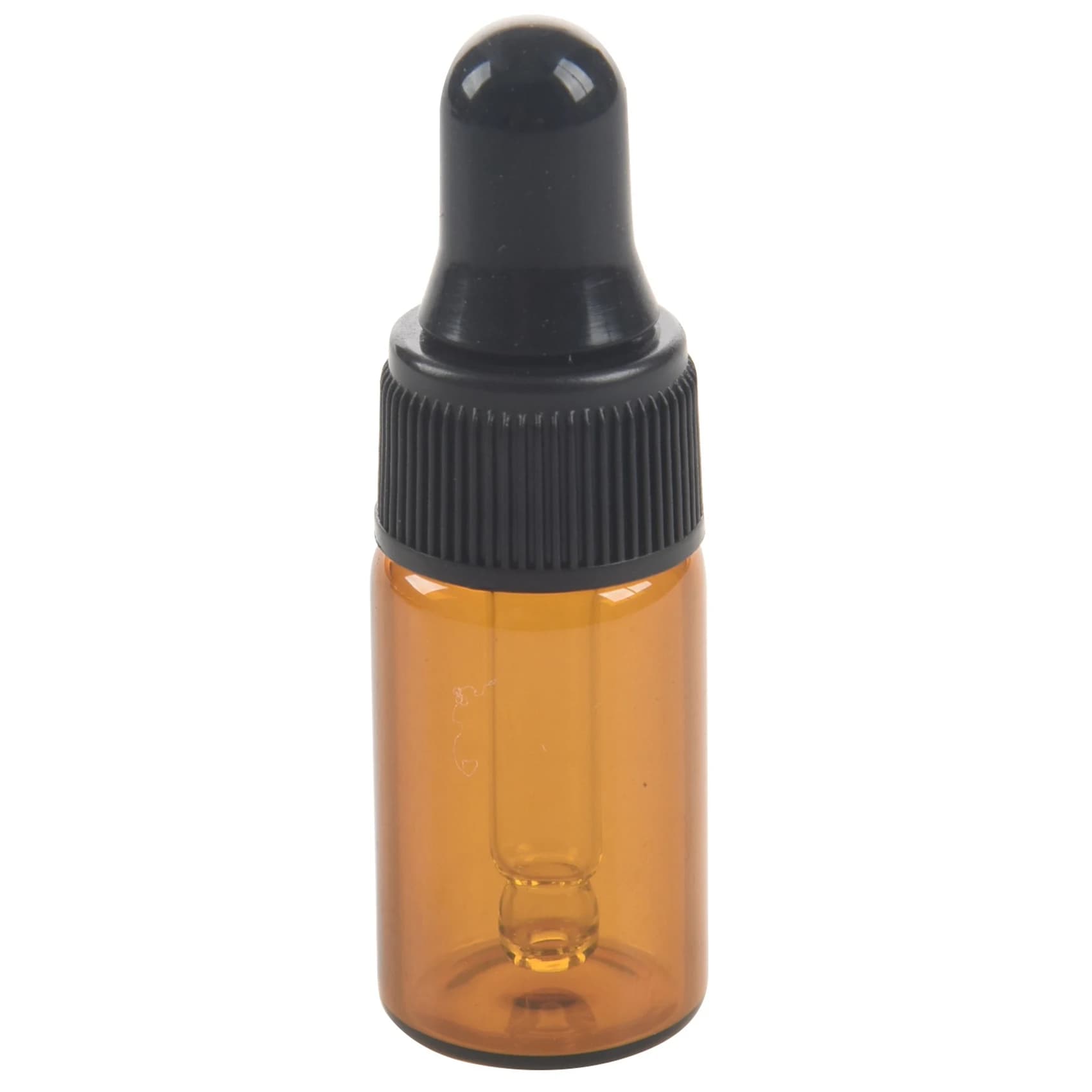 B03C-20Pcs Flaconi contagocce vuoti in vetro marrone da 3 ml con pipetta per olio essenziale