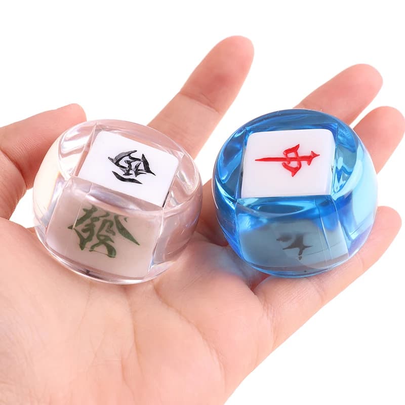 Posizione divertente Dadi Cerchio Est Sud Ovest Nord Fortuna Mahjong Dadi Set Dadi di intrattenimento per accessori per giochi da tavolo Casuale