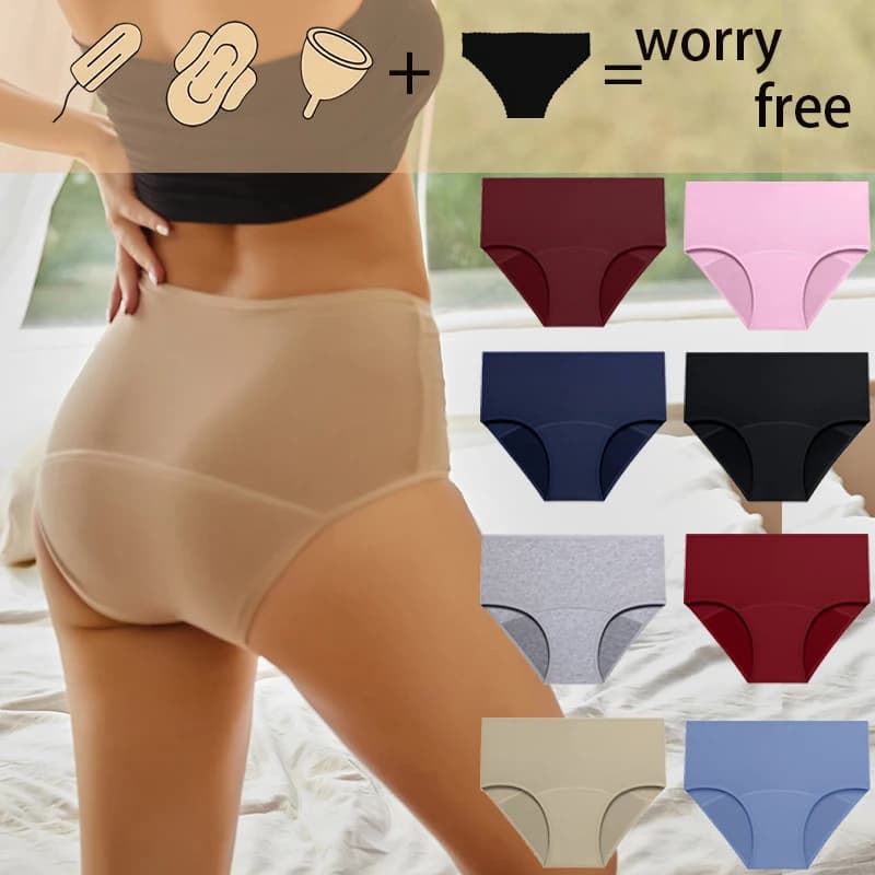 Women's Menstrual Panties High Waisted 5-layer Physiological Periods Pants Ultra Intimates Female Underwear Breathable Lingerie