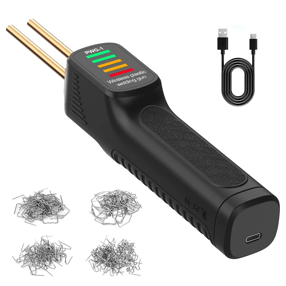 300W PVC Saldatore Pistola 200 pz Hot Cucitrice Saldatore Pistola di Calore Kit di Saldatura di Plastica per Strumenti di Riparazione Paraurti Auto