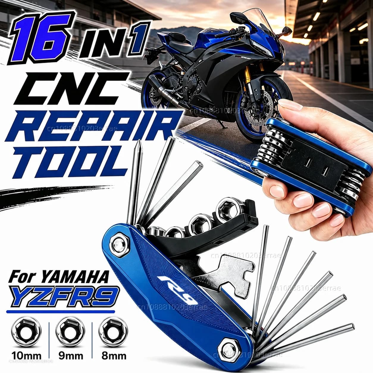 Multifunction Motorcycle Repair Kit for YAMAHA YZFR9 YZF-R9 YZF R3 R6 R7 R9 2025, Screwdriver Set, Hexagonal Keys Portable