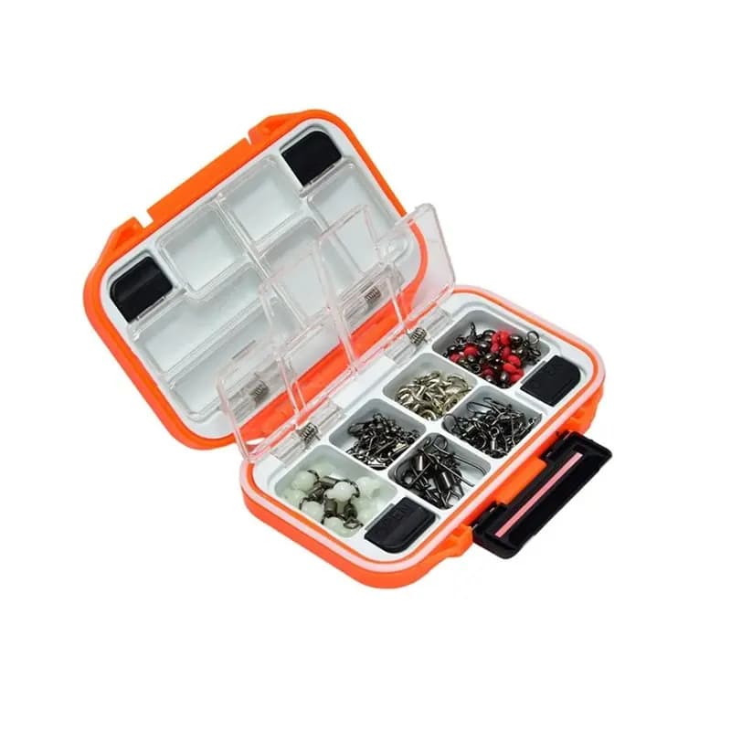 ABUE-Waterproof Fishing Tackle Box Fishing Tool Storage Box Fish Hook Lure Fake Bait Boxes Carp For Fishing Goods Box Orange