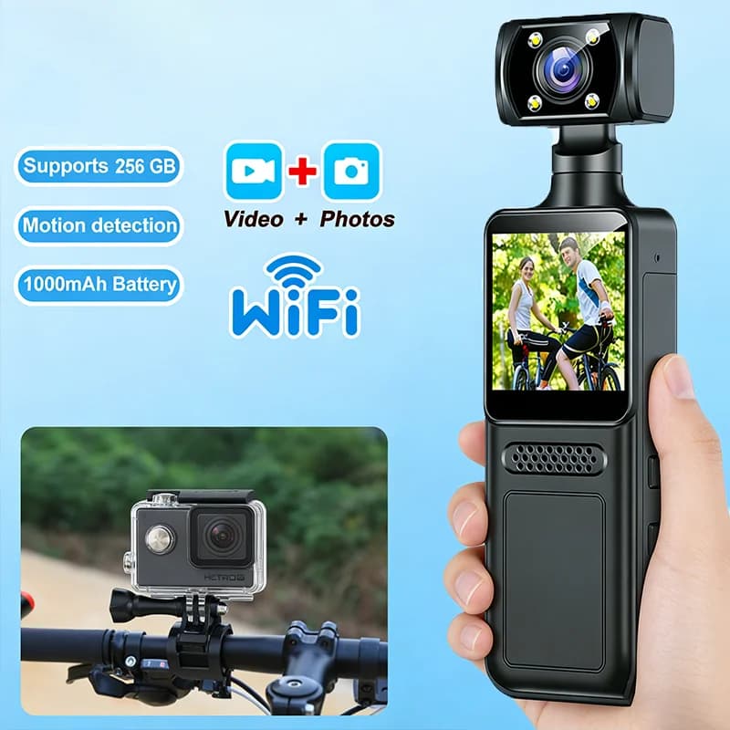 Mini Nuova Videocamera Ultra 8K HD Portatile Registratore Video Digitale Professionale Anti-Shake con Visione Notturna Action Cam