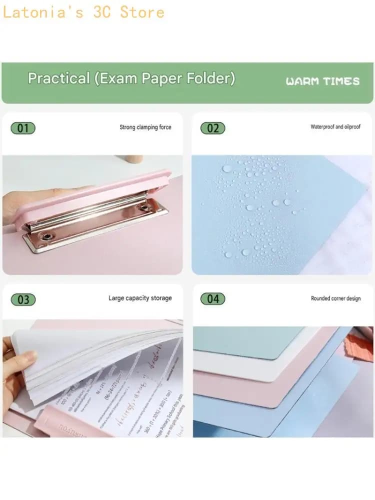 Office Document Filing Clipboard Folder for A4 Review Work and Writing X3UB