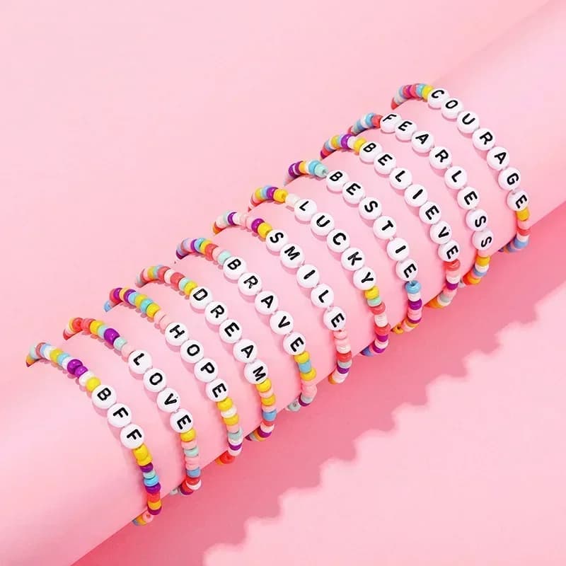 300-500PCS Colorful Round A-Z Alphabet Letter Acrylic Loose Spacer Beads for Jewelry Making Diy Bracelet Necklace Accessories