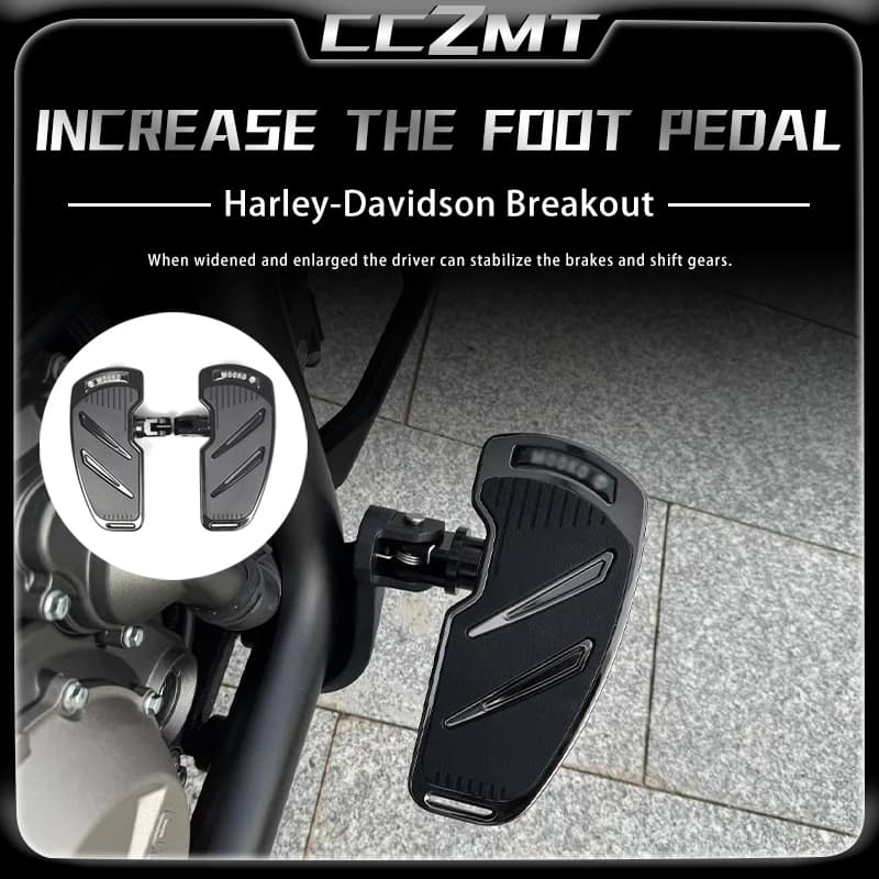 Per Harley-Davidson Breakout BREAKOUT moto poggiapiedi anteriore Rider pedana Driver Floorboard Wide poggiapiedi accessori