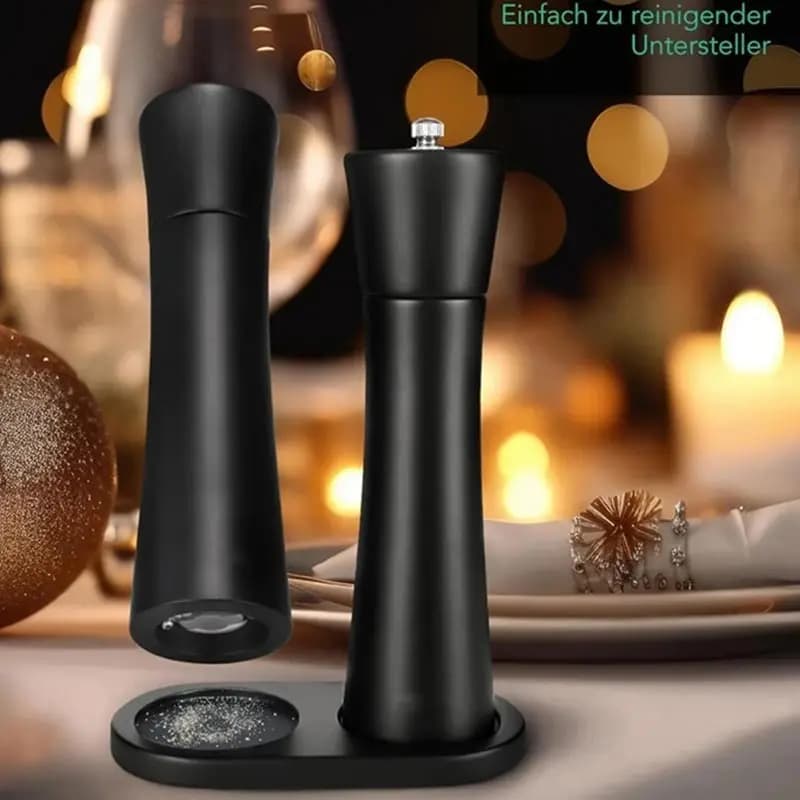 Set di macinapepe e sale per legno macina sale macinaspezie macinapepe nero saliera piccola vita macina sale cilindrico
