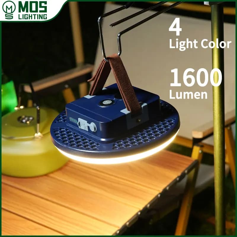 MOSLIGHTING LED Camping Lantern Rechargeable Outdoor Tent Lights Portable Flashlight Hanging Outdoor Atmospheric Lights Working Lamp