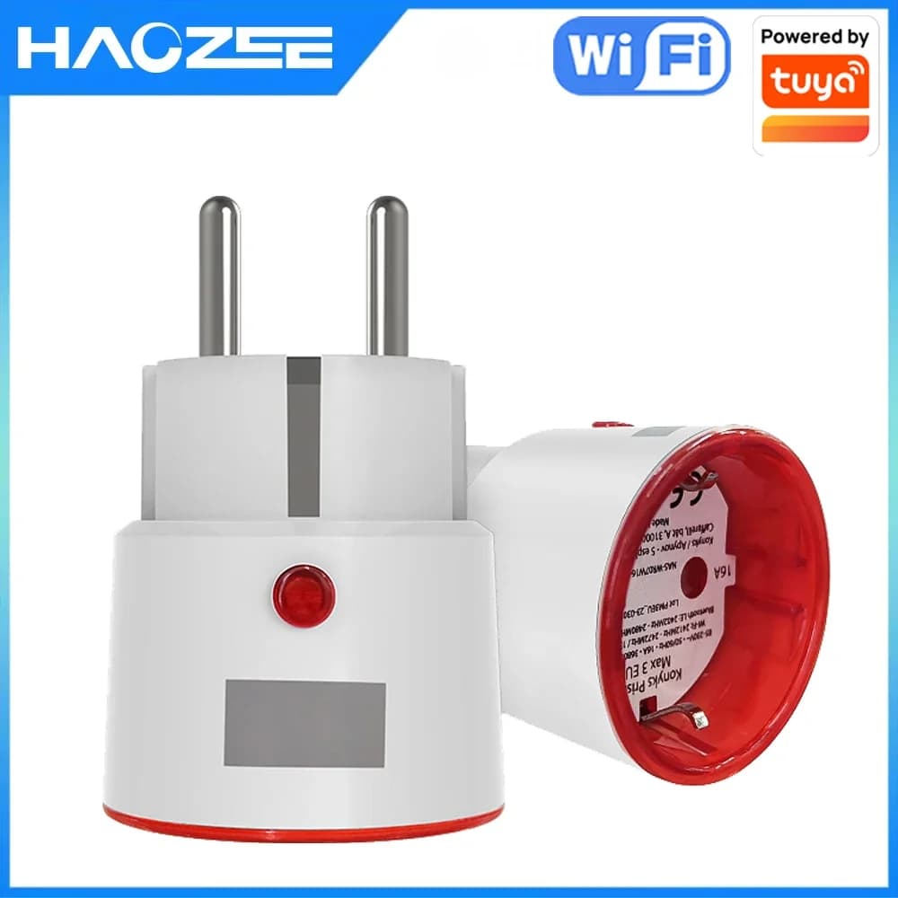 Smart WiFi Tuya EU socket with power monitoring, timing, voice control, works with Alexa Google Home Smart Life