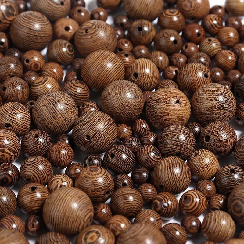 20-100 pz/lotto perline di legno di pino naturale striscia rotonda distanziatore sfera per braccialetto fai da te collana creazione di gioielli accessori